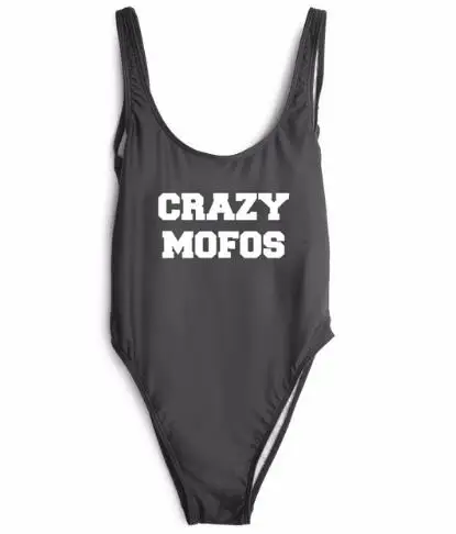 Американский размер купальник Customn CRAZY MOFOS пляжная одежда женский с высоким
