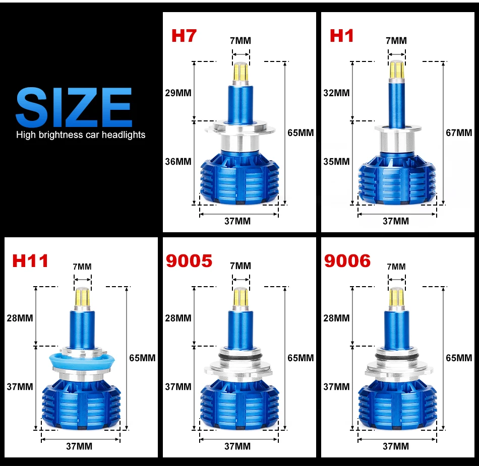 CARLitek Super Led 15000лм H11 HB3 H1 H7 H3 hb 4 9006 Светодиодные Автомобильные фары 12-Sides 6000K Дневной ночной налобный фонарь Eye CSP 12-30V