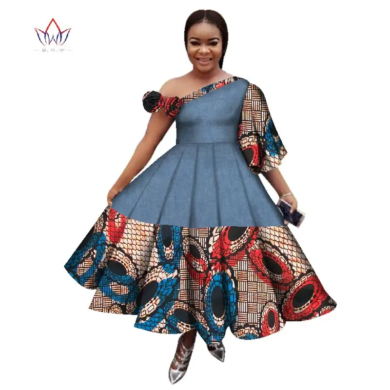 Новое поступление, летнее женское платье, повседневное, с принтом, Дашики, женское платье в африканском стиле, необычные, индивидуальные платья BRW WY2582