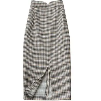 

Plaid skirt female ladies ol pencil long skirt