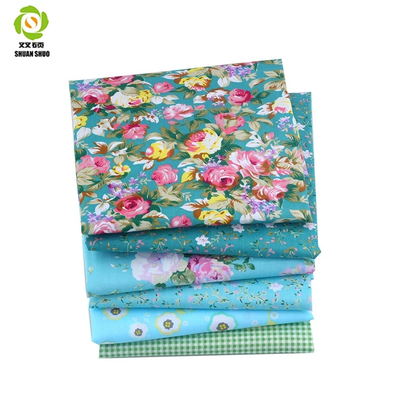 6 PCS 40*50CM Flower Designer Tilda Cotton Patchwork Fabric For Sewing DIY Doll Clothing