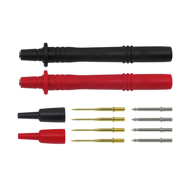 

12 in 1 P1300 Series Replaceable Multimeter Probe Test Alligator Clip Test Lead kit 4mm Banana Plug Stick PVC Multi Meter Probe