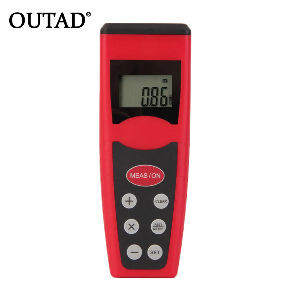 

OUTAD Ultrasonic Measure Distance Meter Measurer Laser Pointer Range Finder Rangefind CP3000 Beautiful Red Wholesale