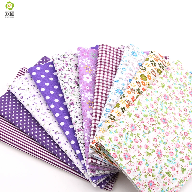 Shuanshuo Patchwork Хлопчатобумажная ткань Печать Цветочные серии Bundle для DIY Sewing Cloth Carfts