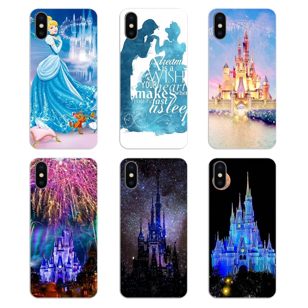 Silicone Phone Skin Case Cartoon Cinderella Glass Slipper Castle For Samsung Galaxy Note 8 9 S9 S10 A8 A9 Star Lite Plus A6S A9S |