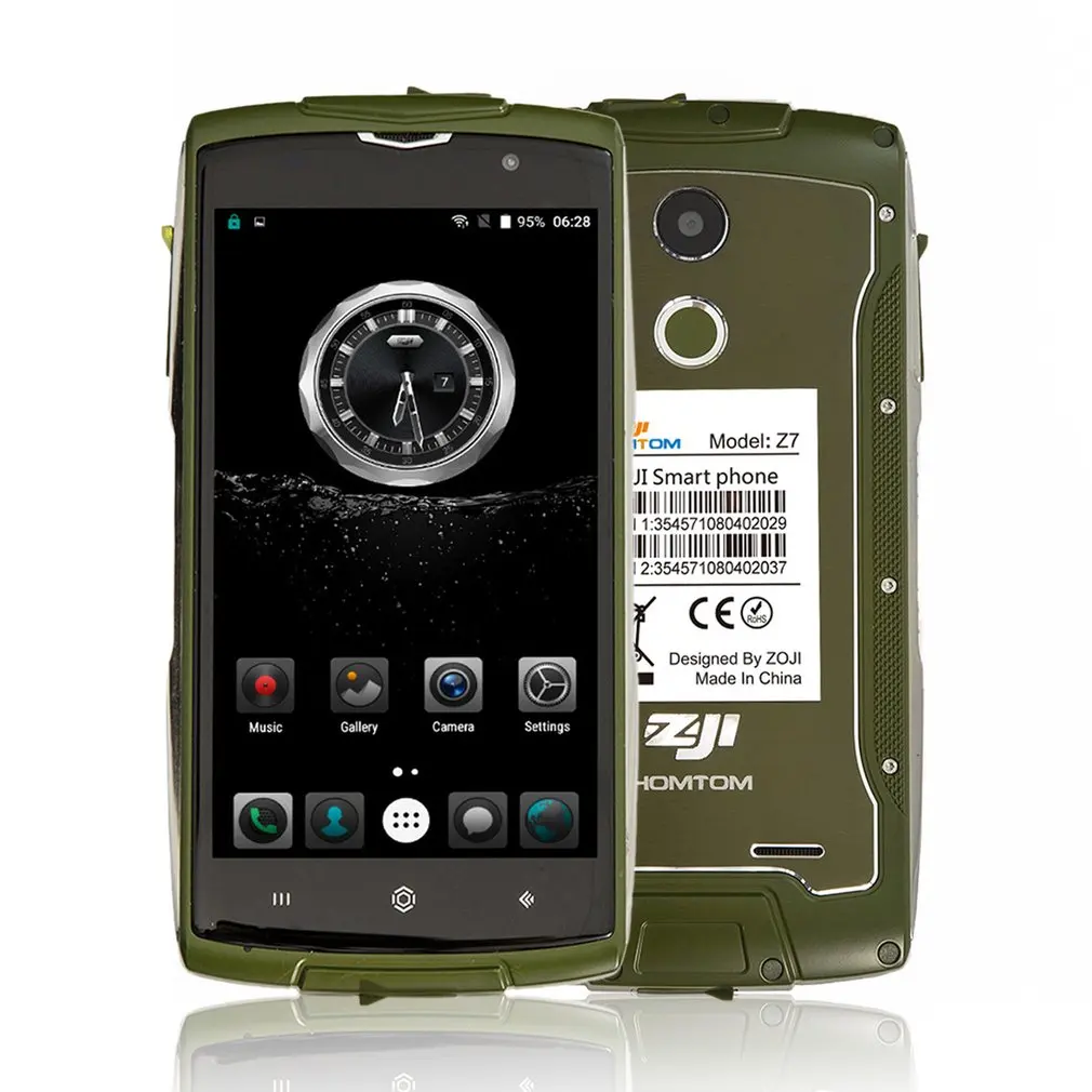 Оригинальный водонепроницаемый смартфон HOMTOM zoji Z7 ip68 2 ГБ + 16 MTK6737 1 3 ГГц
