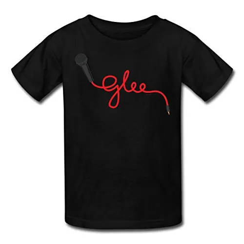 Glee микрофон надпись мужская футболка Летняя новая Мужская хлопковая с принтом