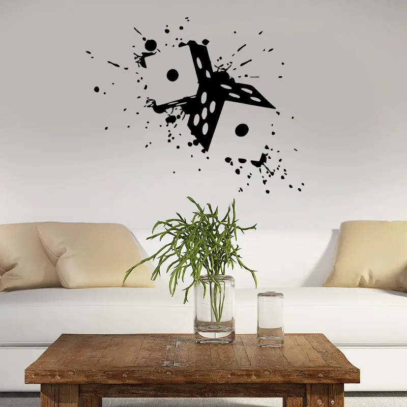 Creative Design Scroll Dice Wall Vinyl Sticker Decal Decor Room Casino