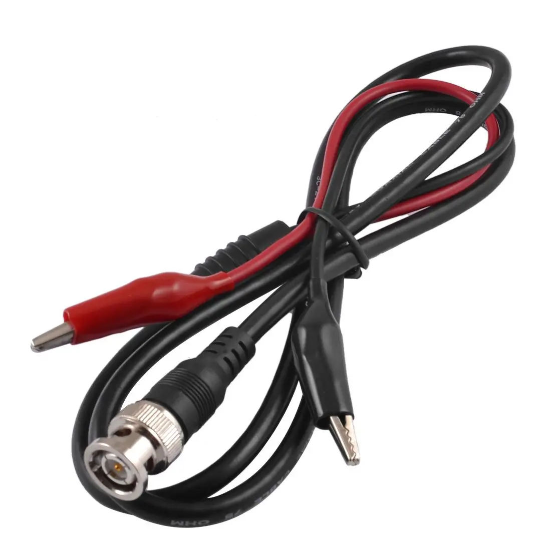 BNC Male Plug to 2 Alligator Clips Adapter Test Cable 1 Meter 3.2ft