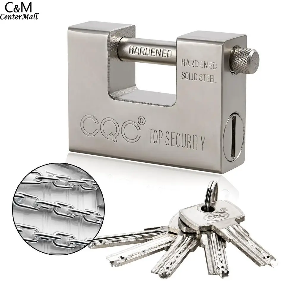 HEAVY DUTY SHIPPING CONTAINER GARAGE CHAIN PADLOCK 84MM x 10