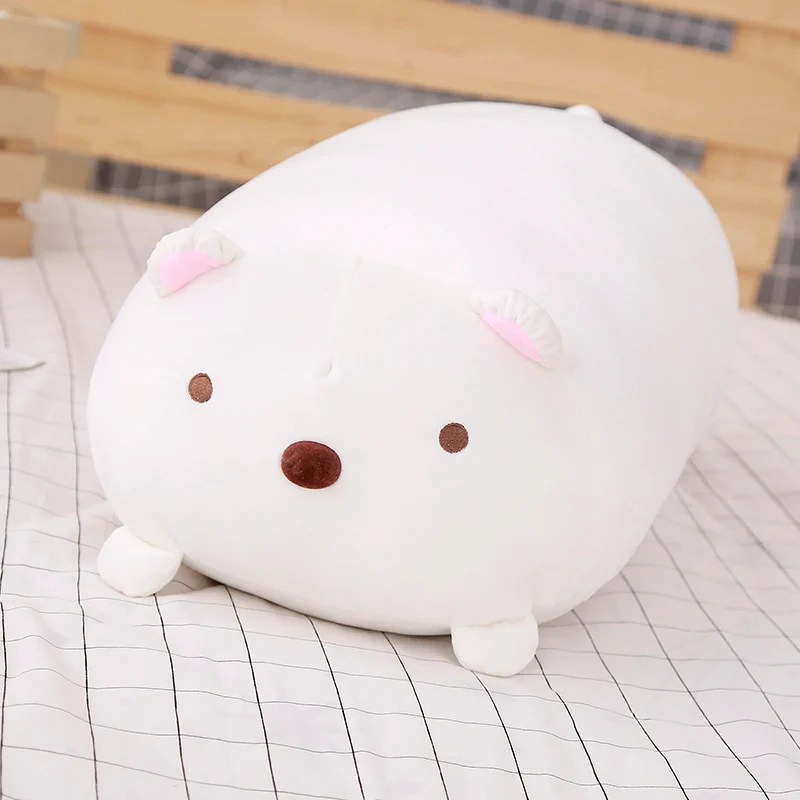 Супер мягкая японская анимация Sumikko guurashi угловая био Подушка для сна большая игрушка медведь мультфильм кукольный подарок для девочек - Цвет: white
