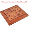 Classic Toys Wood Number 1-16 Puzzle IQ Brain Teaser Logic Wooden Puzzles Game Math Toys Table Game Play for Adults Children Toy 3