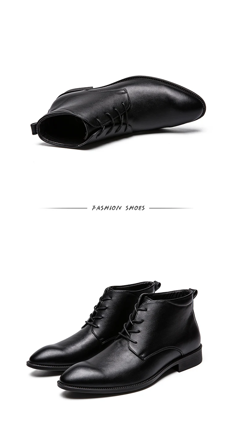 OZERSK/Классические мужские ботинки из спилка; сезон осень-зима; модные мужские ботильоны высокого качества в винтажном стиле; весенние мужские ботинки