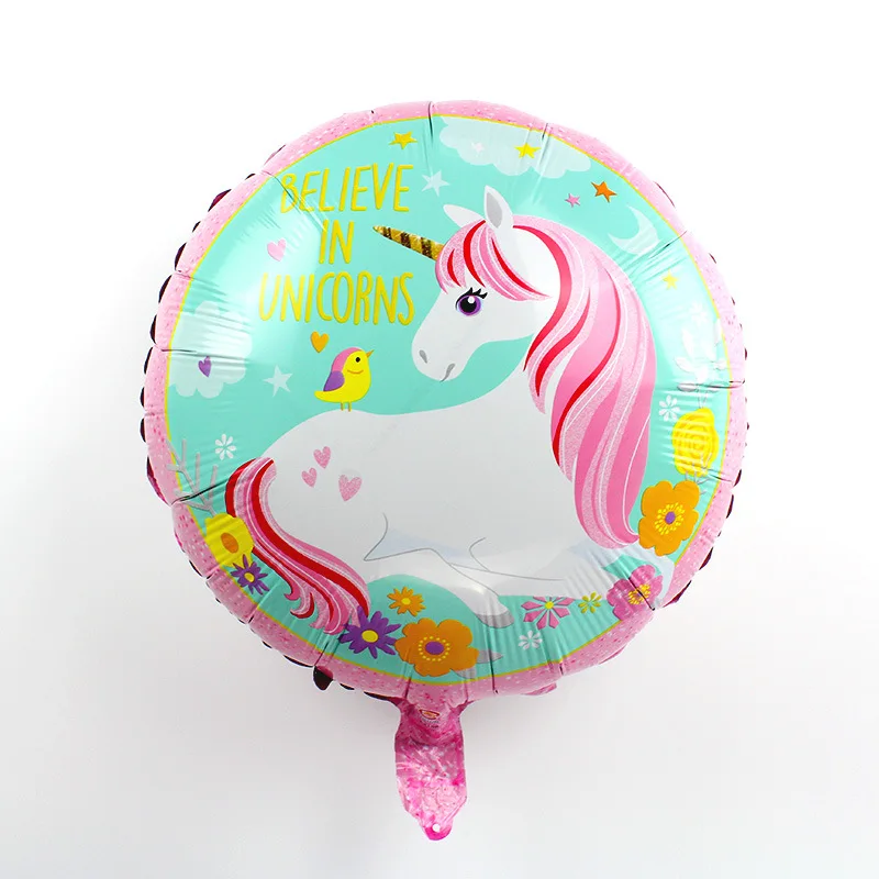 3 шт. Rainbow Unicorn шары животных Фольга баллон Globos Надувные игрушки Дети День рождения украшения поставки лошади летают - Цвет: F