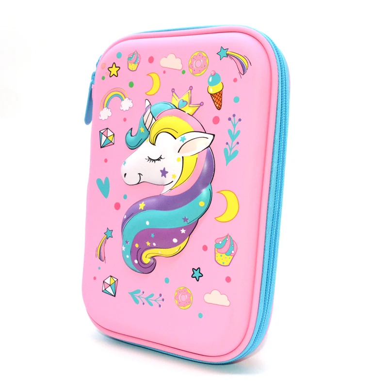 Pencil Case School EVA Trousse Scolaire Stylo Box Cute Unicorn Kawaii Astucci Estuches Lapices Etui Pennen Girls Stationery