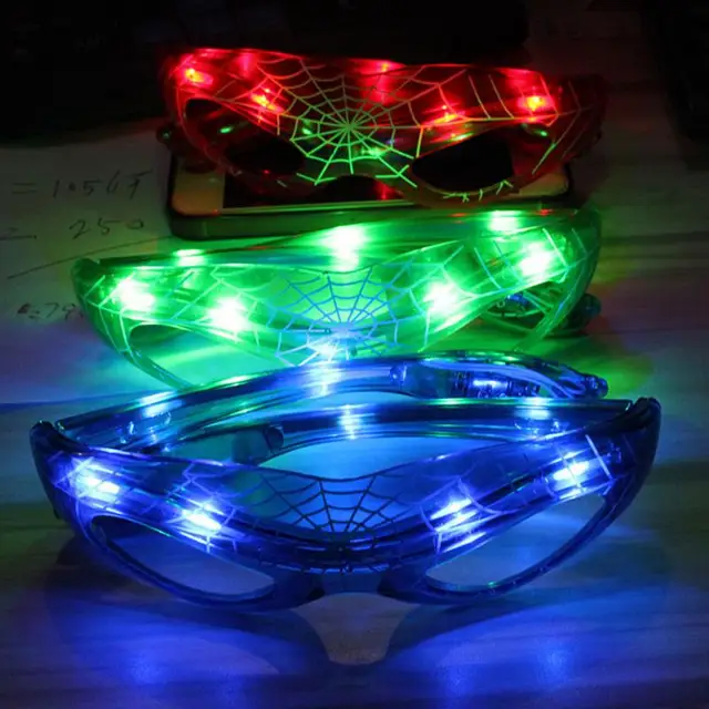 NEW Fashion 3 Colors Flashing 8 LEDs Glow Sunglasses Luminous Party Decorative Glowing Classic Gift Bright Light Festival Gifts
