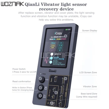 

Qianli iCopy LCD Screen EEPROM Photosensitive Original Color Repair Programmer for iPhone XR XSMAX XS 8P 8 7P 7