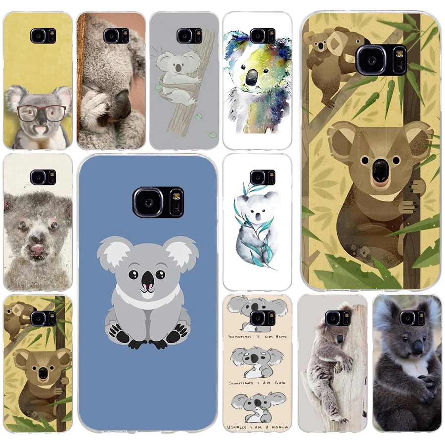 193AQ little koala Мягкий ТПУ силиконовый чехол для samsung Galaxy s6 s7 edge s8 s9 plus | Мобильные