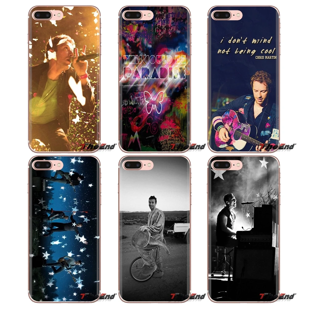 For iPod Touch Apple iPhone 4 4S 5 5S SE 5C 6 6S 7 8 X XR XS Plus MAX Transparent TPU Shell Case POP British Rock Bnads Coldplay |