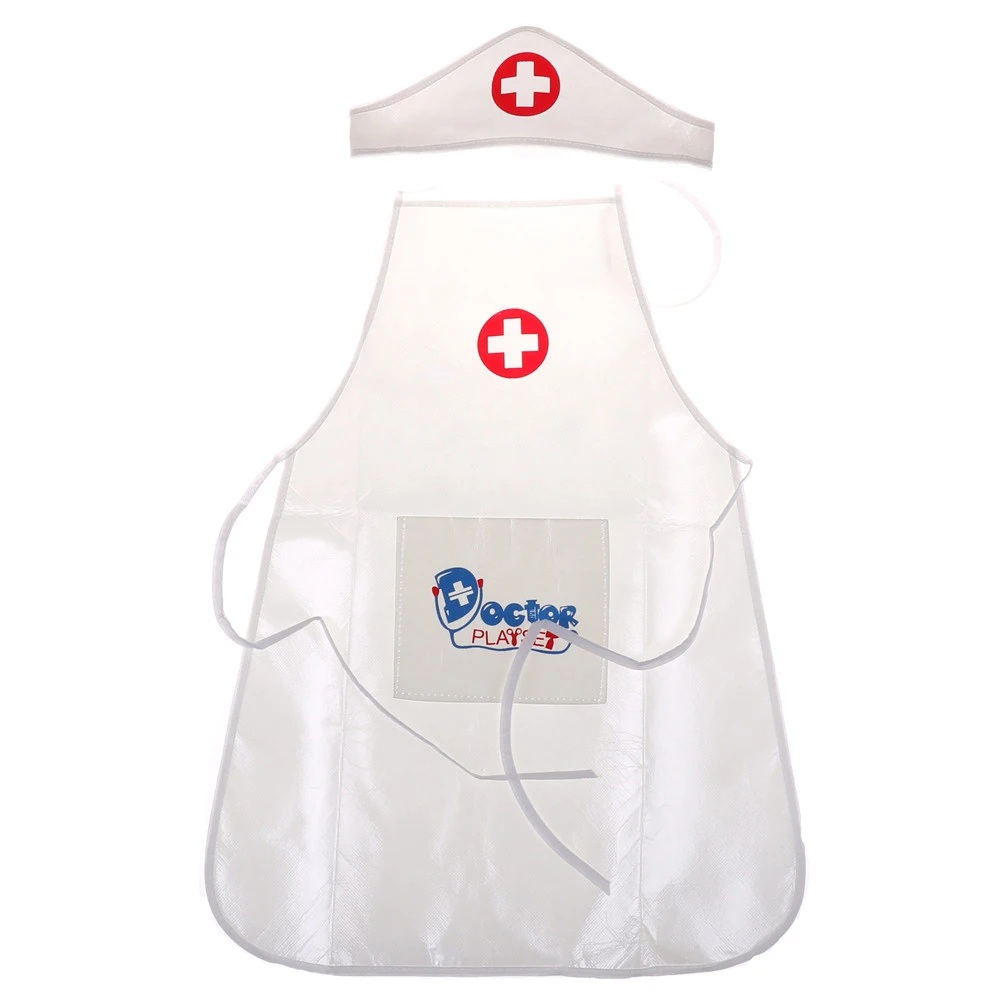 Hot nouveau 1 vêtements 1 chapeau semblant jouer ensemble de jouets docteur vêtements jouets enfants jouer rôle médecin infirmière ensemble pour enfants fille jouet