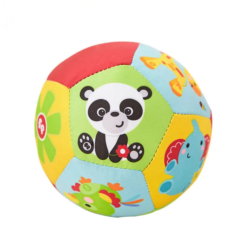 

1PC 0-12 Months Baby Toys For Children Animal cognitive Ball Soft Plush Toys With Sound Baby Rattles Infant Body Building Ball