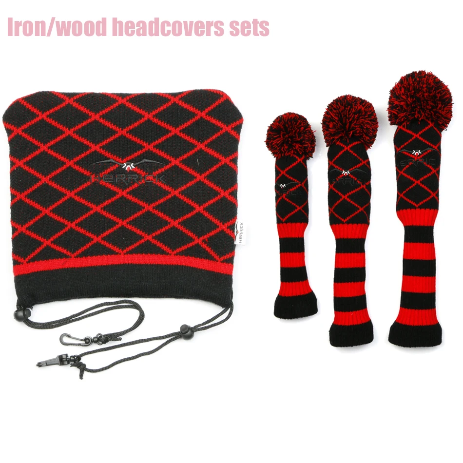 جديد نوادي الجولف الممر السالك الخشب headcovers الحياكة الصوف يغطي 1 #3 الهجينة يغطي الحديد headcovers إكسسوارات الغولف شحن مجاني