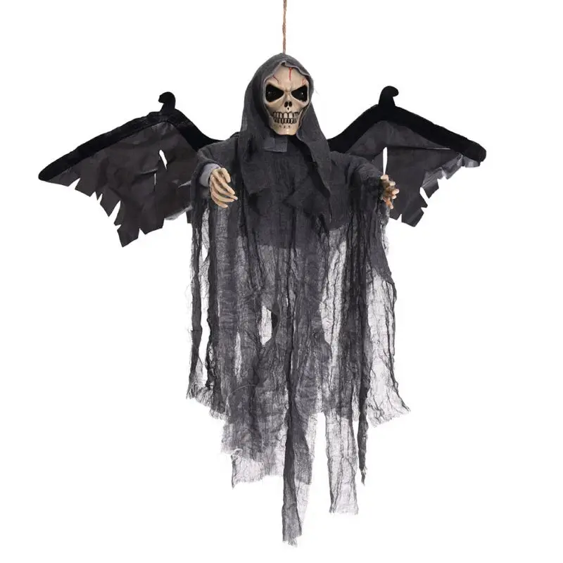 

Horror Sound Control Haunted House Bar Decor with Light Halloween Hanging Bat Ghost Decor Halloween Party Decoration