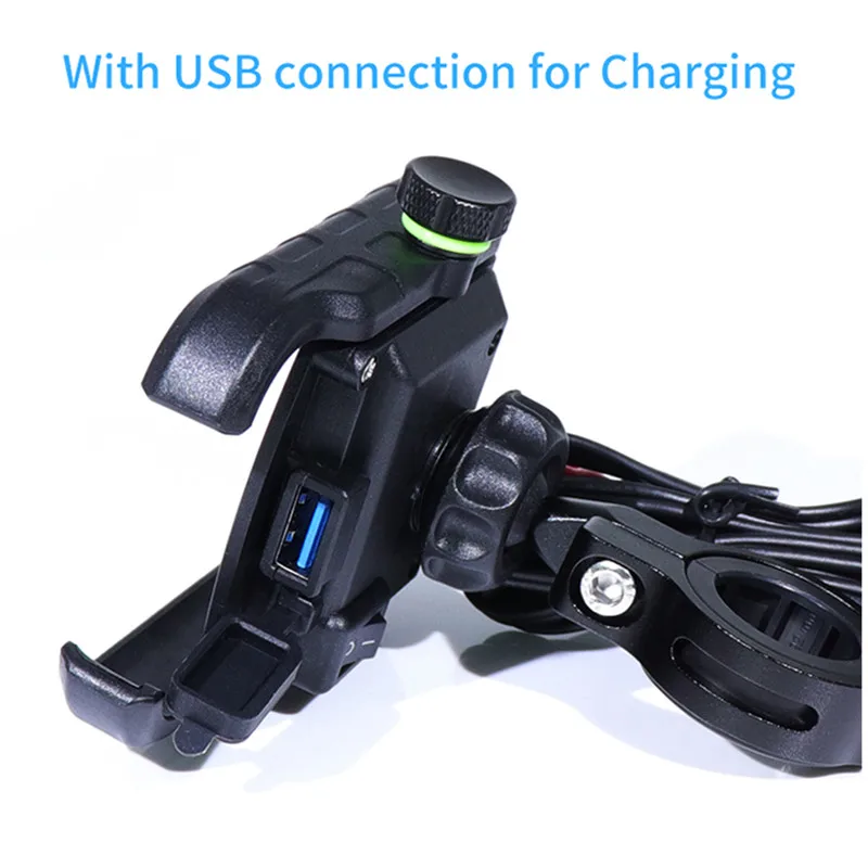 Suporte do Telefone da Motocicleta Suporte com Interruptor à Prova Usb Carregador Rápido Moto Bicicleta Dwaterproof Água Motocicleta Carregamento 12 - 24v qc 3.0 20 qc 3.0 usb carregador rápido moto bicicleta