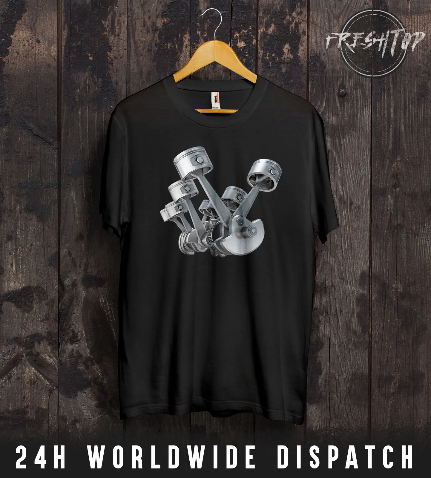 

Print Men T Shirt Summer Engine Pistons Cylinders T Shirt Car Mechanic Motor Parts Engineer Gift Present T-Shirt