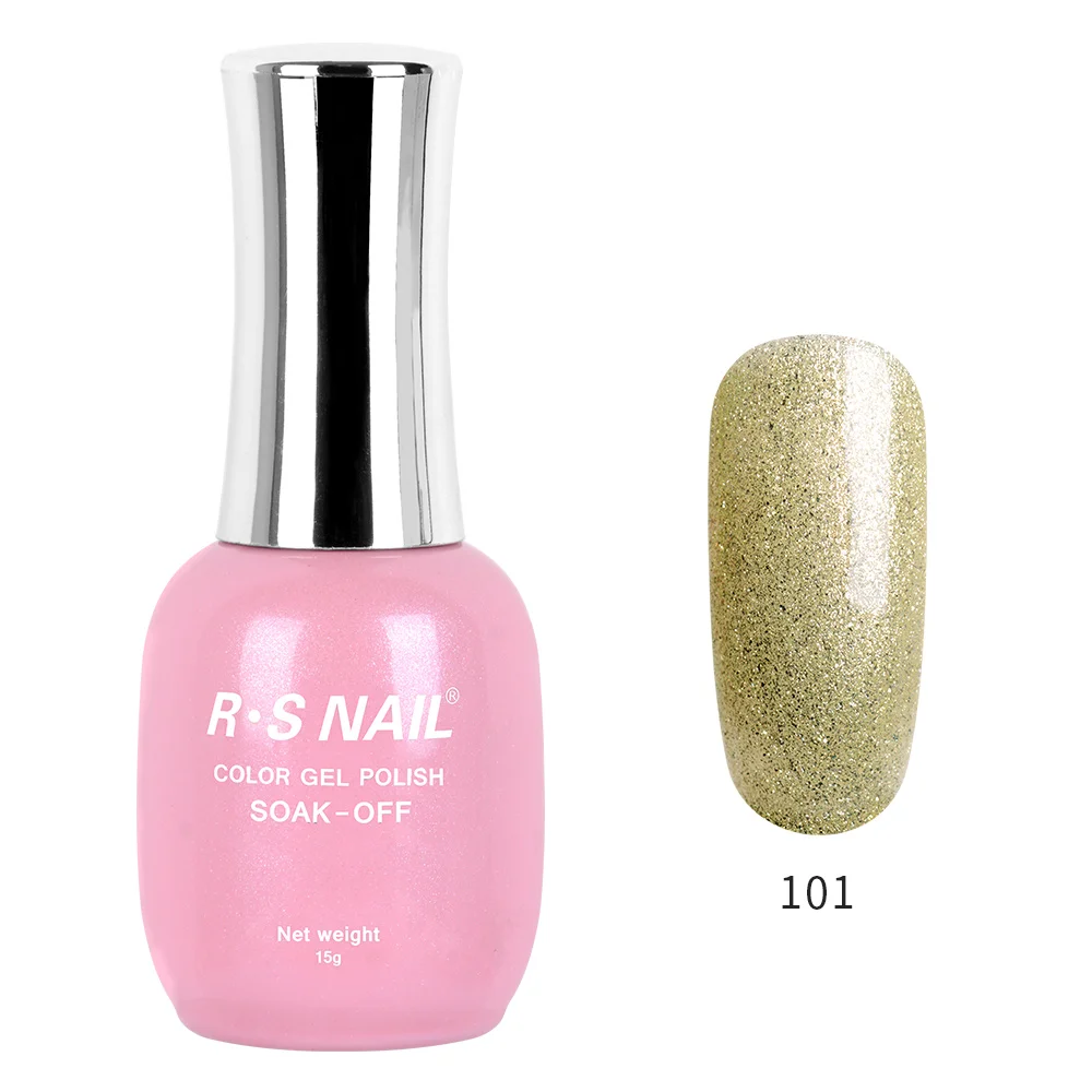 RS NAIL Новая серия Гель-лак для ногтей УФ светодиодный Гель-лак 120 цветов Гель-лак профессиональный маникюрный набор гель-лаков 15 мл - Цвет: 101