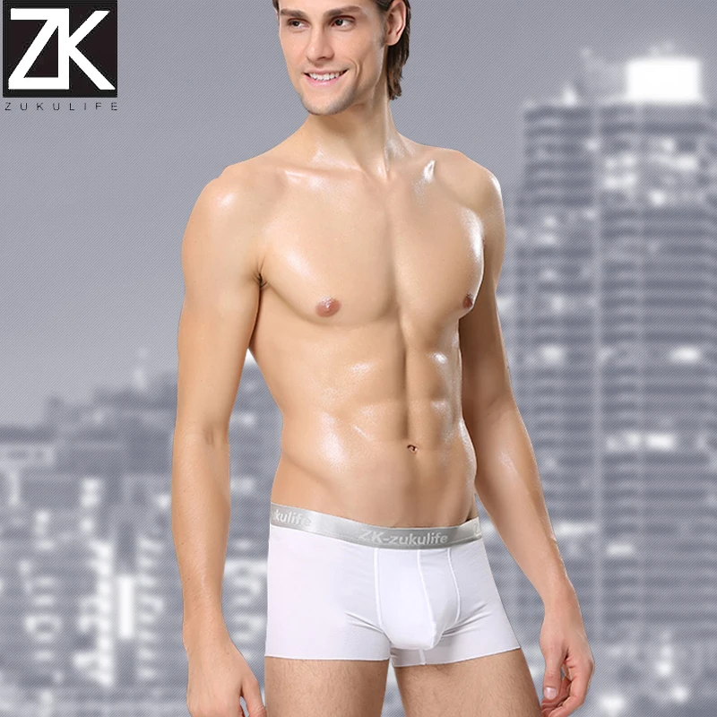 

ZK Boxer Shorts Mens Underwear Modal Underpants Male Pure Solid Panties Cuecas U Convex Pouch