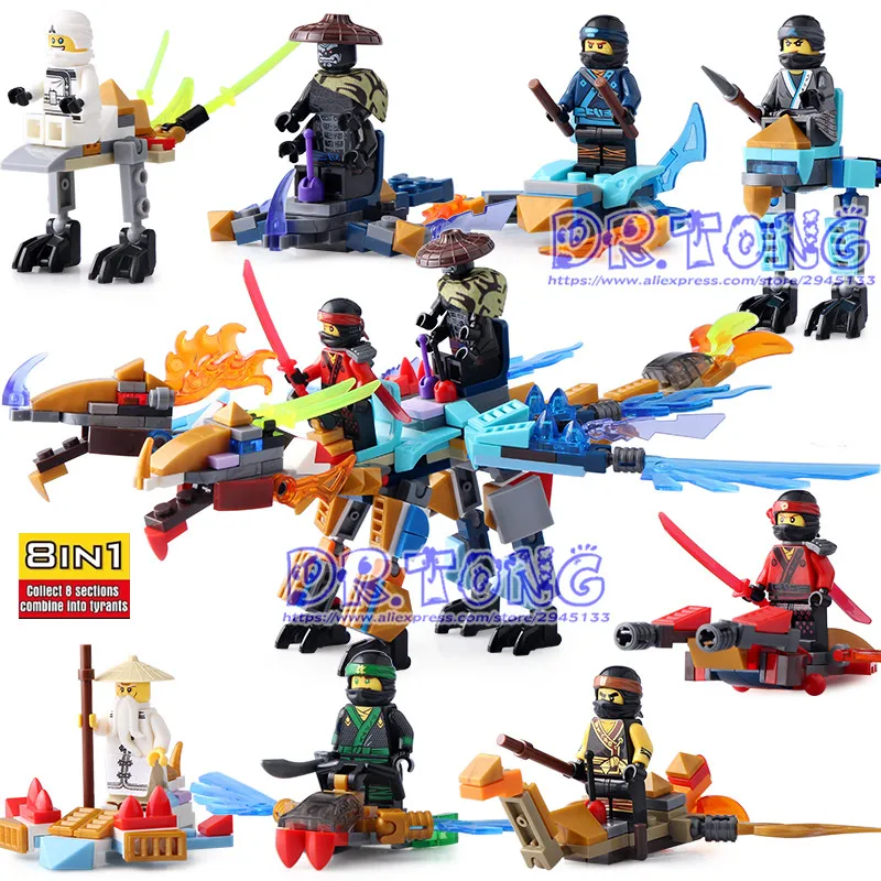 

DR TONG 80PCS/LOT SY671 Ninja Action Figures Model Building Blocks Toys Ninja Zane Lloyd Jay Kai Cole Diy Toys Children Gifts