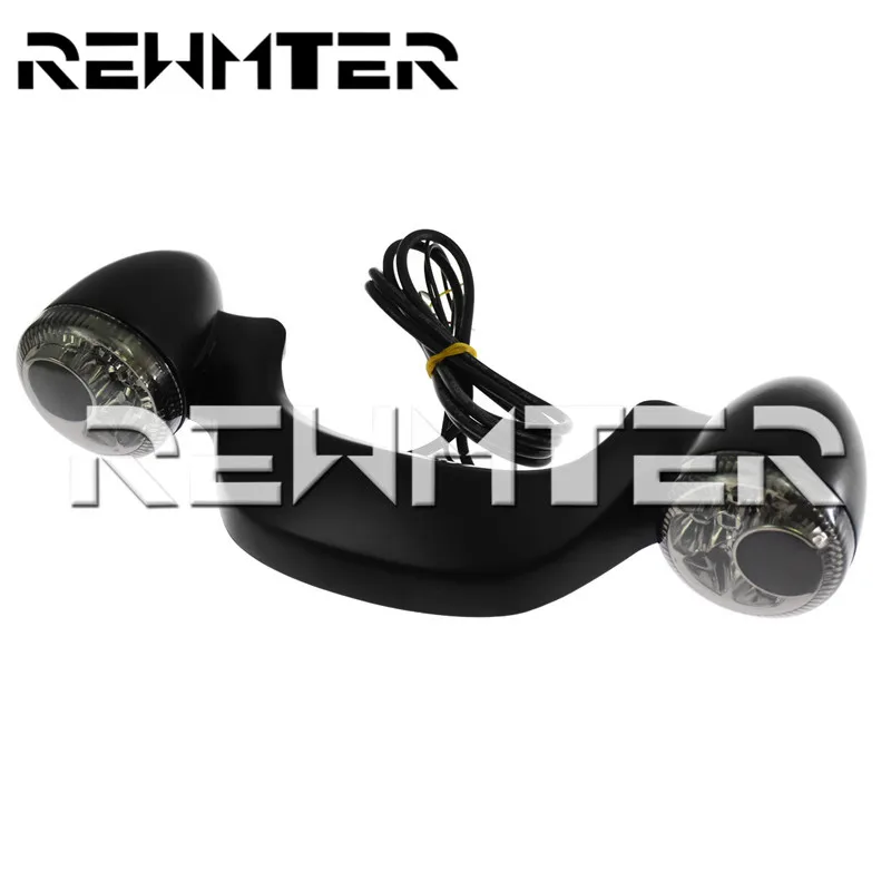 New Black Motorcycle Smoke Rear LED Brake Light Turn Signal Bar For Harley Touring Street Road Glide 10-17 16 15 14 13 12 11 |