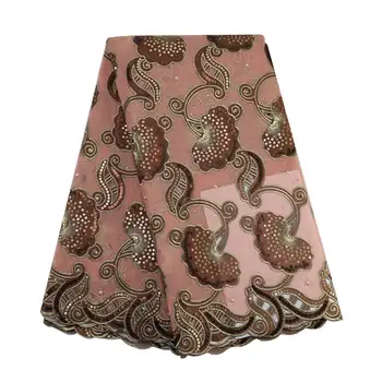 

Best Quality African Lace Fabric Organza Lace Fabric 022 High Quality Embroidery French Mesh 2019 Nigeria Lace For Wedding