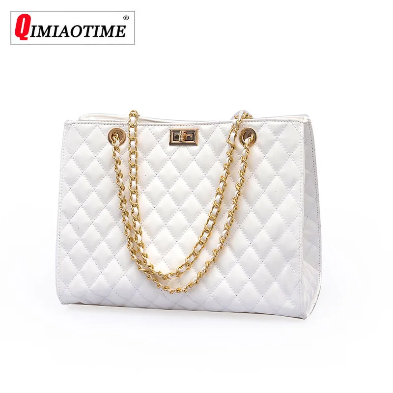

Fashion Handbag New Wild Rhombic Bag High Quality Patent Leather Tote Bag Large Capacity Single Shoulder Messenger Bag Woman Bag