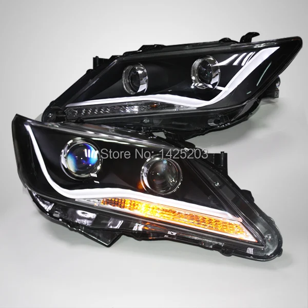 For Toyota Camry Aurion LED Strip Head lamp Front light Headlights 2012 2013 year LD V2in Car