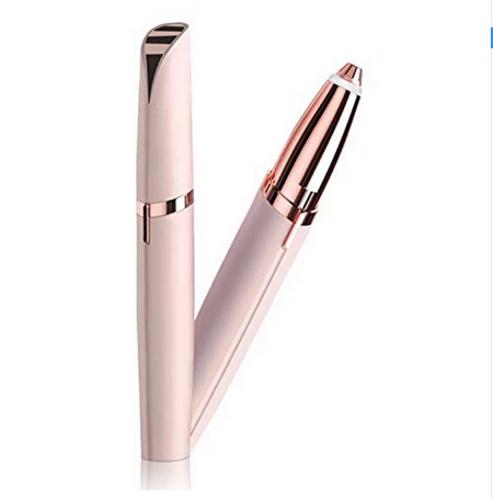 

Mini Electric Eyebrow Trimmer Lipstick Brows Pen Hair Remover Painless Eye brow Razor Epilator with LED Light OPP Package