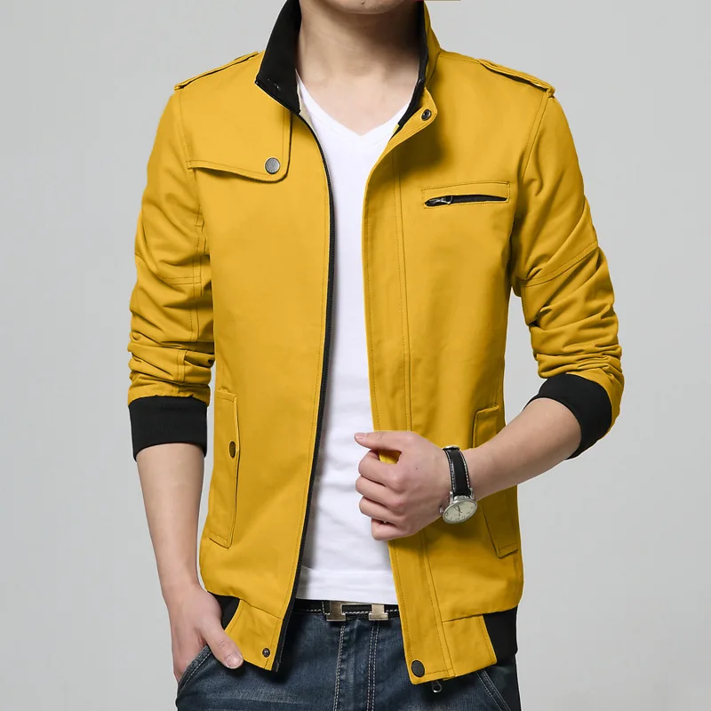 Size M 4XL New Men's Casual Thin Slim 100 Washed Cotton Spring Autumn