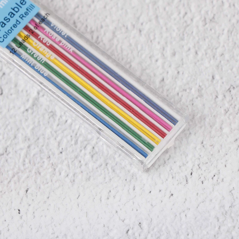 3 коробки 6 цветов 0,7 мм цветной грифель для механического карандаша привести стираемый школьная закрепленная школьные офисные