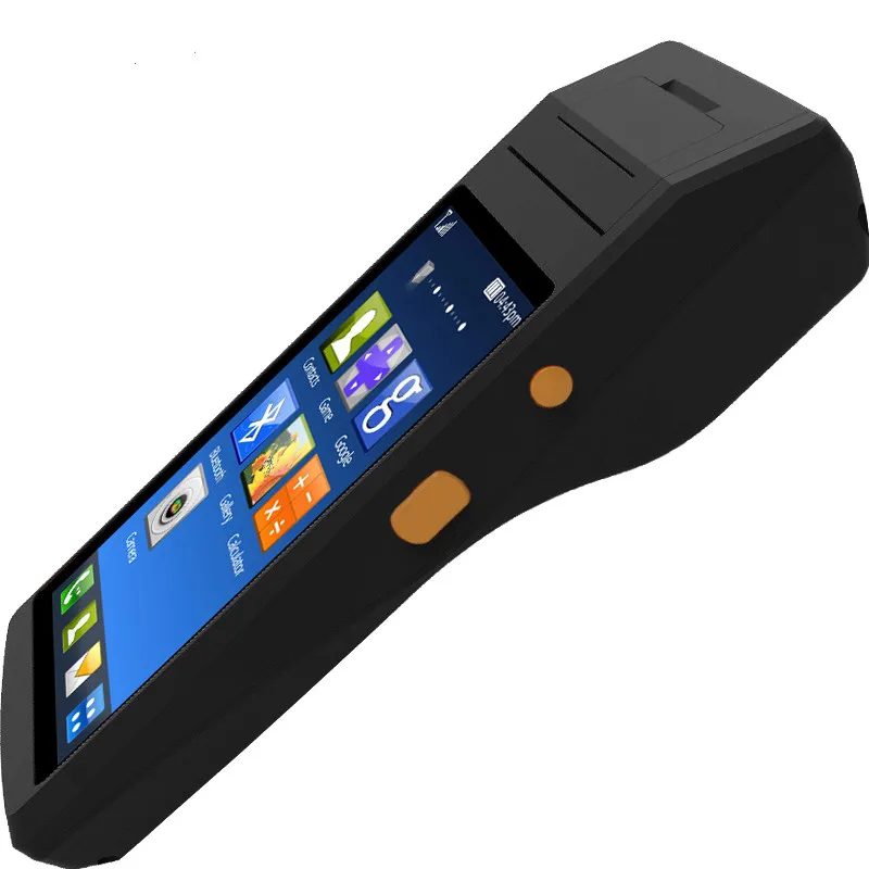 Android PDA со встроенным термопринтером сенсорный экран 5 дюйма смарт NFC 1D 2D сканер