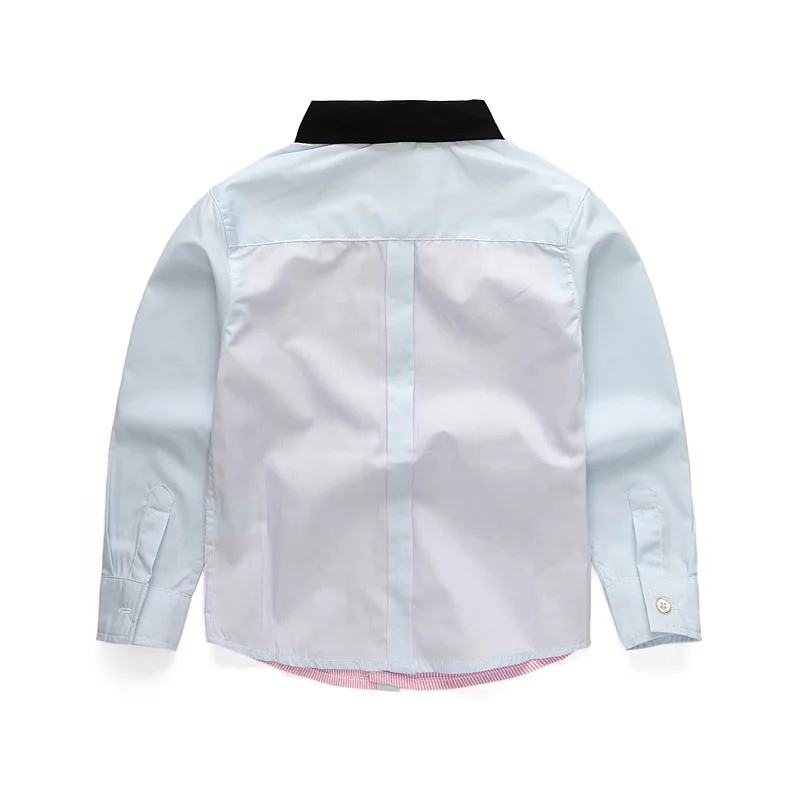 Детские рубашки для мальчиков г. Весенне-Осенняя детская модная повседневная рубашка в полоску для мальчиков, топы с длинными рукавами, От 2 до 9 лет Одежда для маленьких мальчиков