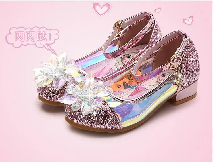 Новинка; Летняя обувь принцессы с украшением в виде кристаллов для девочек; Детские свадебные сандалии из искусственной кожи со стразами для девочек; модные модельные туфли для девочек