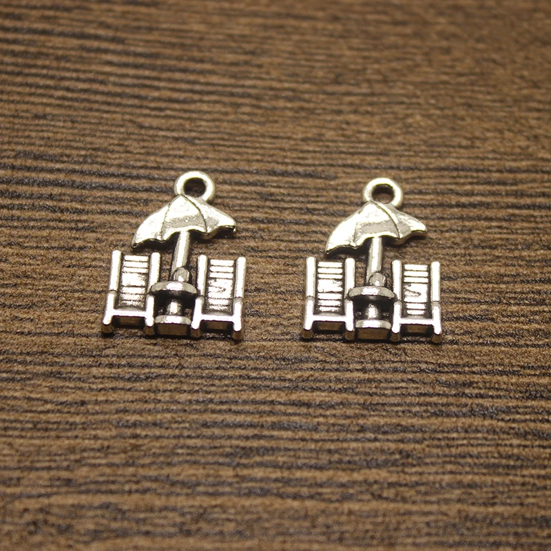 30pcs--20x12mm Antique Silver tone Beach chair charms pendant 30pcs--20x12mm Antique Silver tone Beach chair charms pendant
