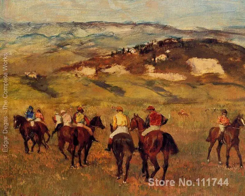 

online art gallery Racehorses I Edgar Degas oil paintings Canvas Hand painted High quality