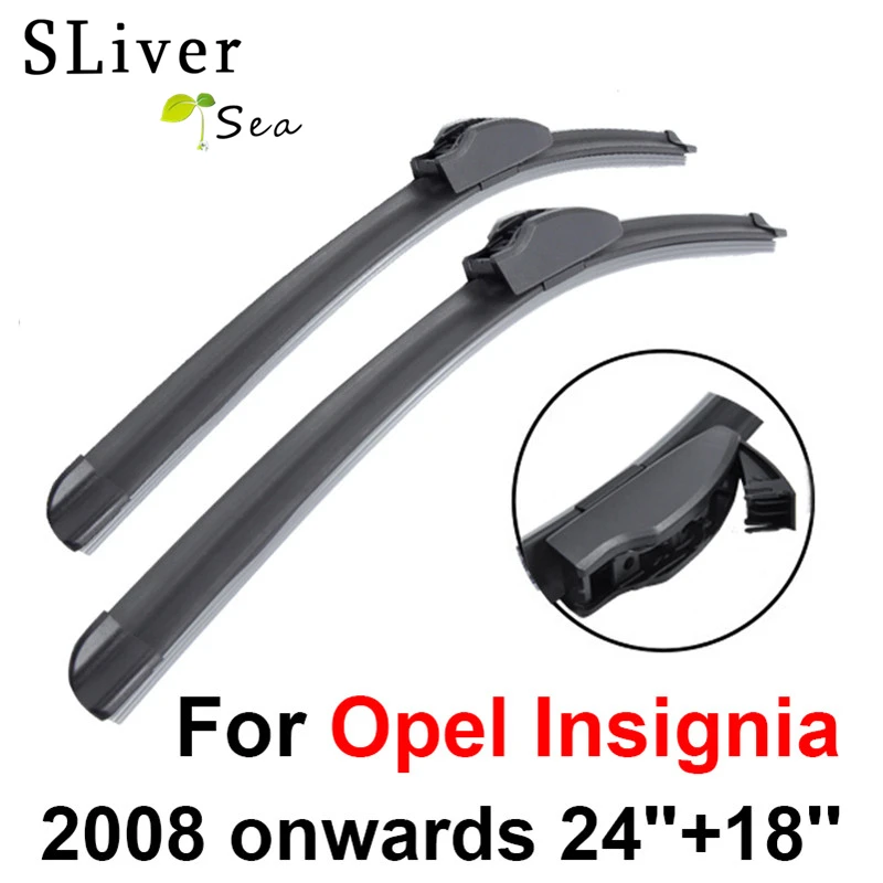 

SLIVERYSEA Wiper Blades For Opel Insignia 2008 Onwards 24''+18'' High Quality Iso9001 Natural Rubber Clean Front Windshield F03