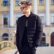 Enjeolon/брендовая хлопковая стеганая куртка, пальто, Мужская черная парка с капюшоном, пальто, толстая стеганая модная куртка, Мужская Большие размеры, S-3XL MF0272