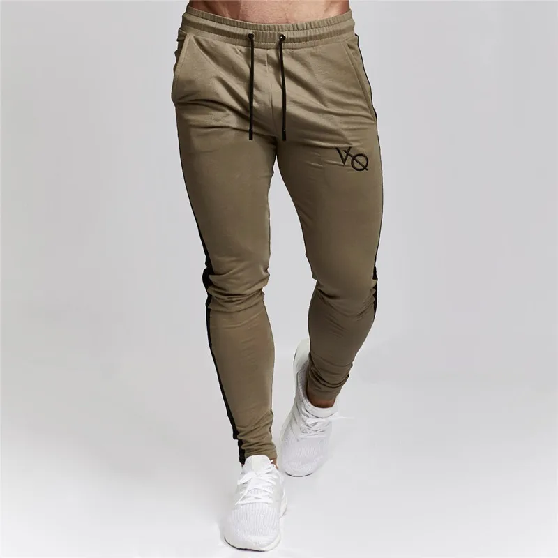 

New Men Pants Joggers Sweatpants Vq Trousers Casual Gyms Fitness Bodybuilding Pocket Splice Long Pants Men's Brand Sportswear