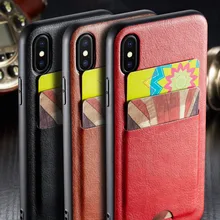 For iPhone XS Max XR Case Luxury Slim PU Leather Card Holder Wallet Case For iphone