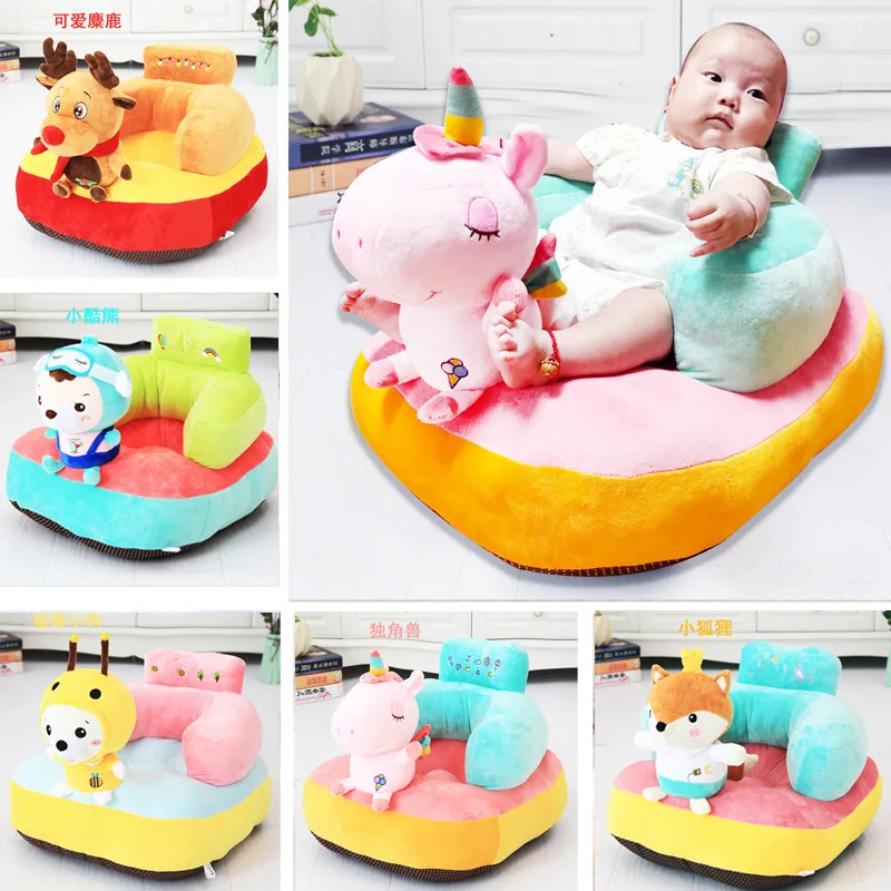 Esteira do Jogo do Bebê Cadeira de Bebé Cadeira de Unicórnio de Pelúcia para o Bebê a Aprender a Sentar Caçoa o Presente Alce Play Game Sofá Mat