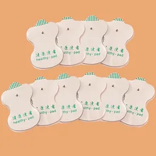 2 шт./лот золотые ручные электроды колодки для Tens акупунктуры Цифровая терапия машина JR-309 для похудения электрический массажер для тела колодки